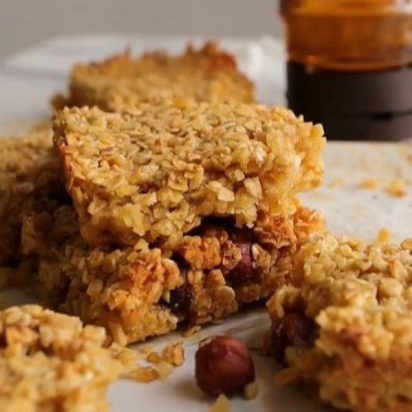 hazelnut flapjacks