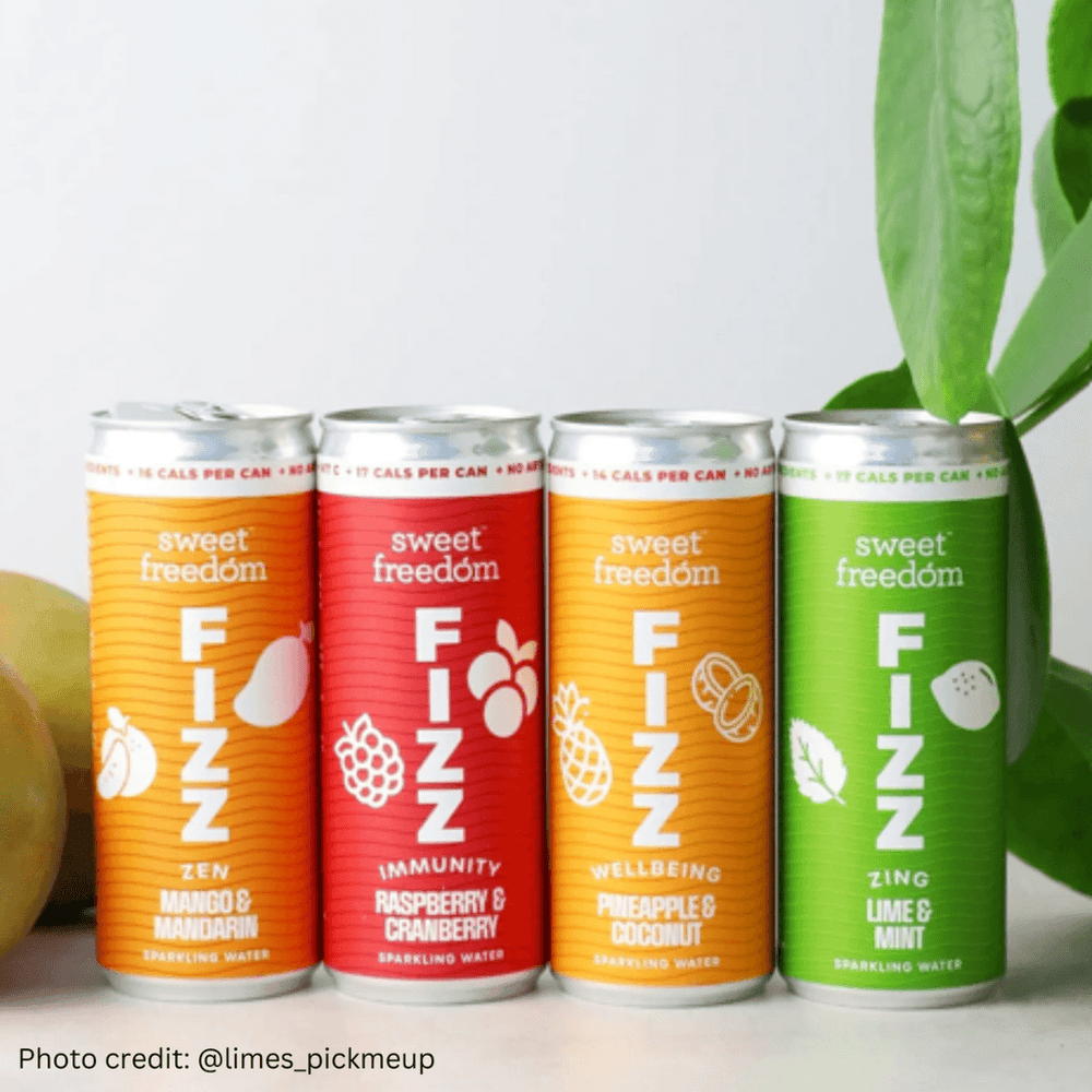 flavoured sparkling water with no nasties!