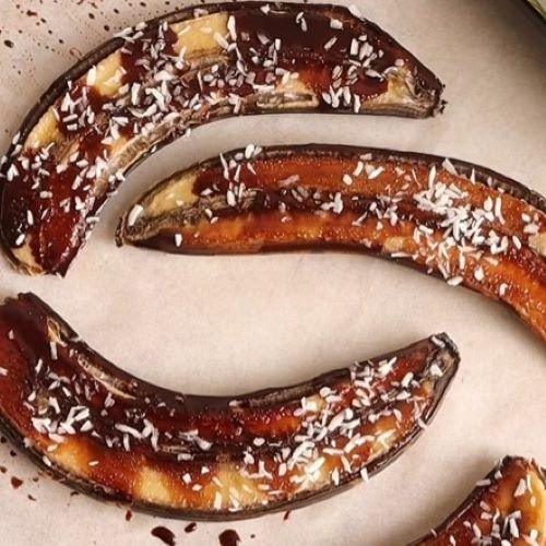 salted caramel gooey banana