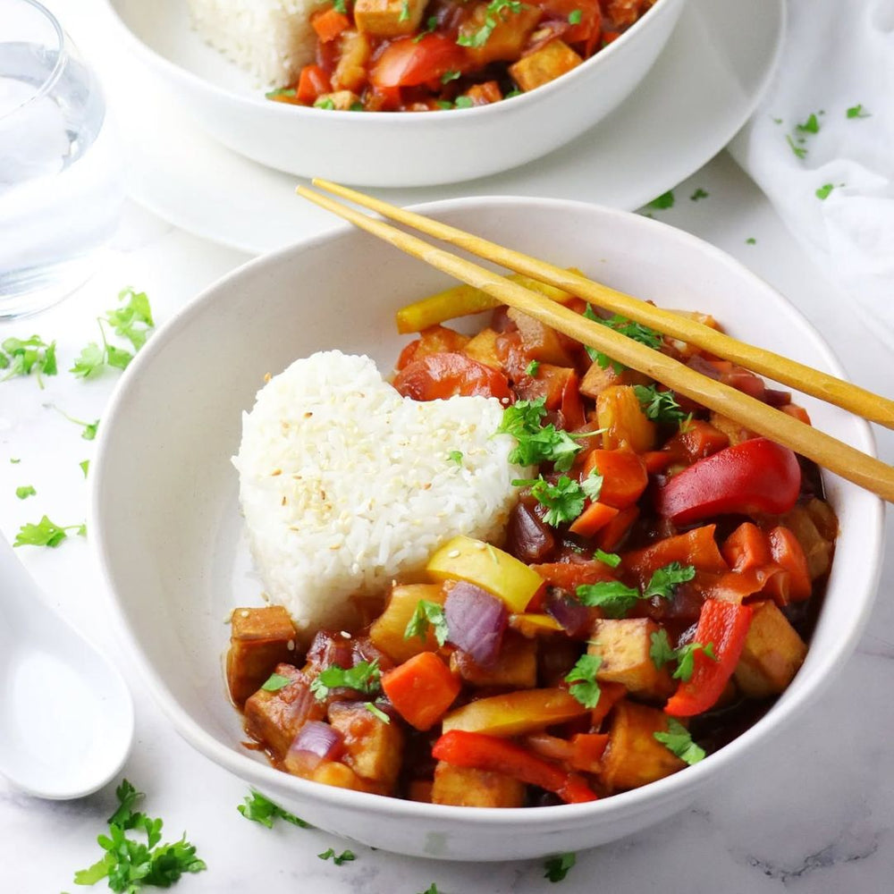 sweet & sour tofu stir-fry