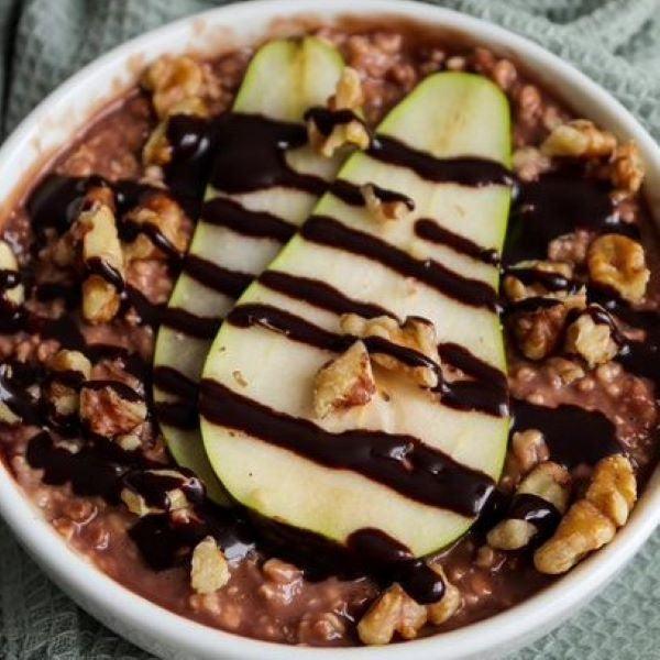 pear and walnut porridge