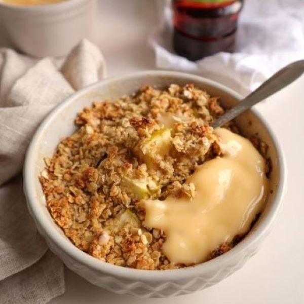single serving apple crumble