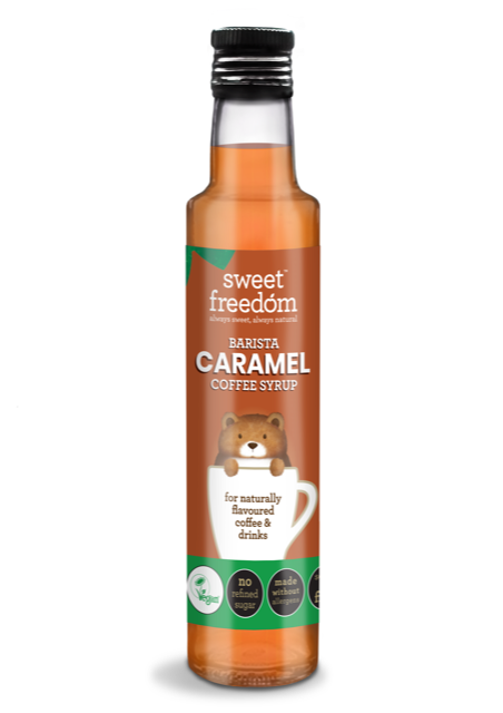 Barista Caramel Syrup 250ml in Glass Bottle