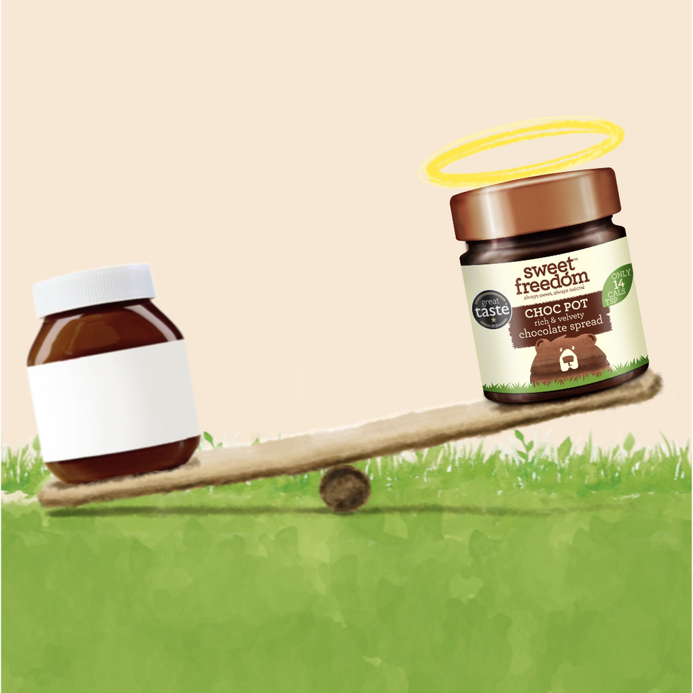 healthy chocolate spread pancake hack #2: the 600 million calorie swap!