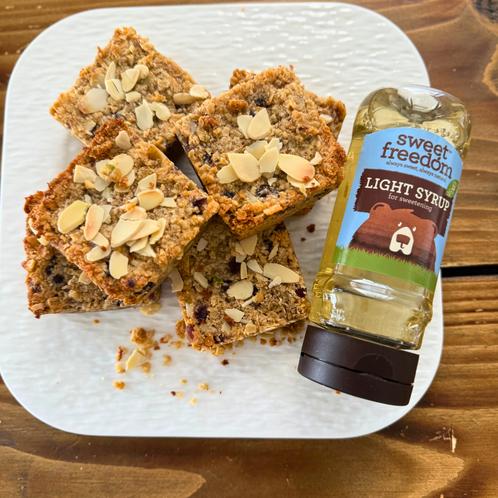 cherry bakewell flapjacks