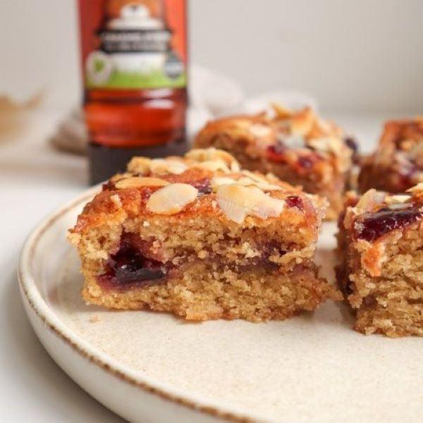 cherry bakewell blondies