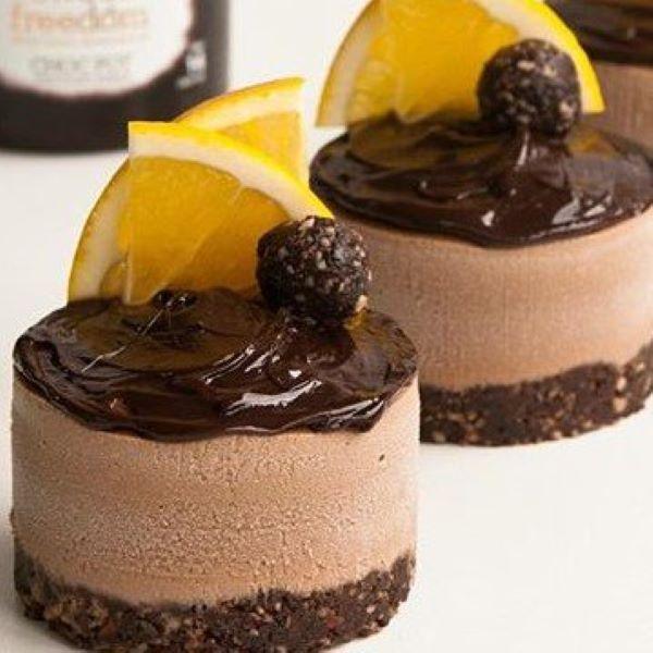 chocolate orange cheesecakes