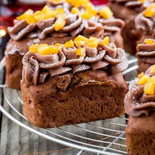 chocolate orange spice mini loaf cakes