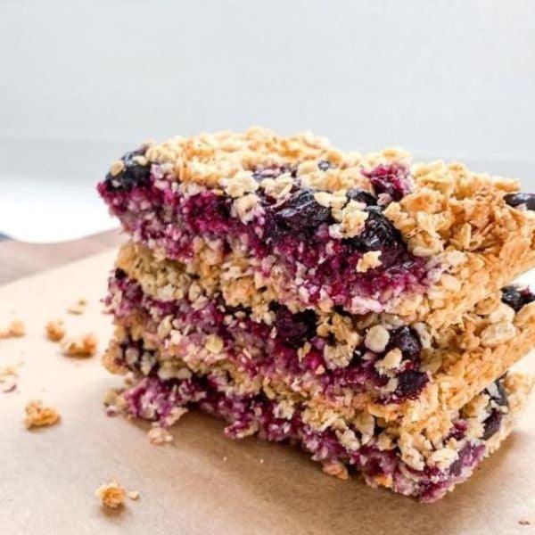 lemon & blueberry oat bars