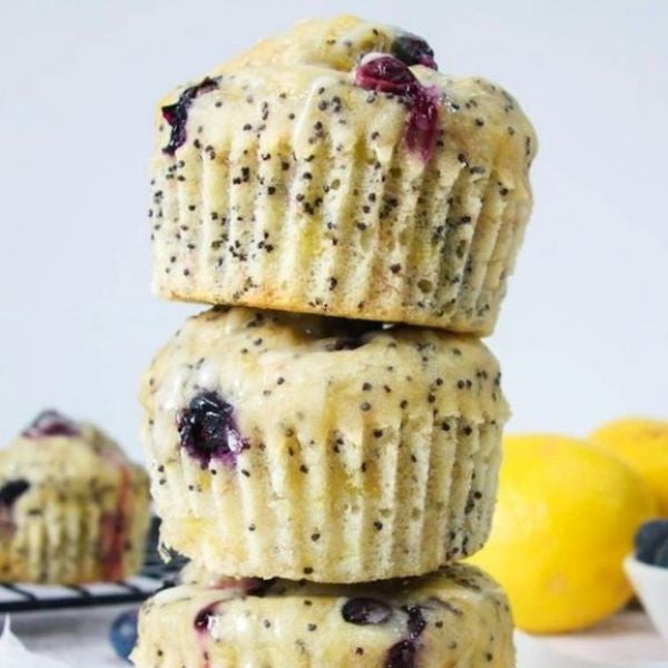 lemon poppyseed blueberry muffins