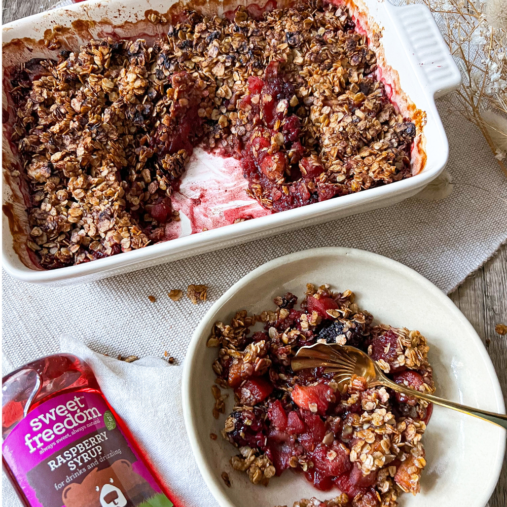 blackberry & apple crumble