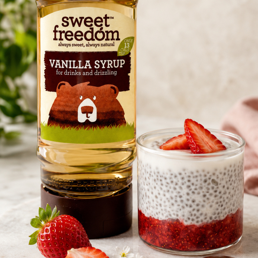 strawberries & creme chia pots