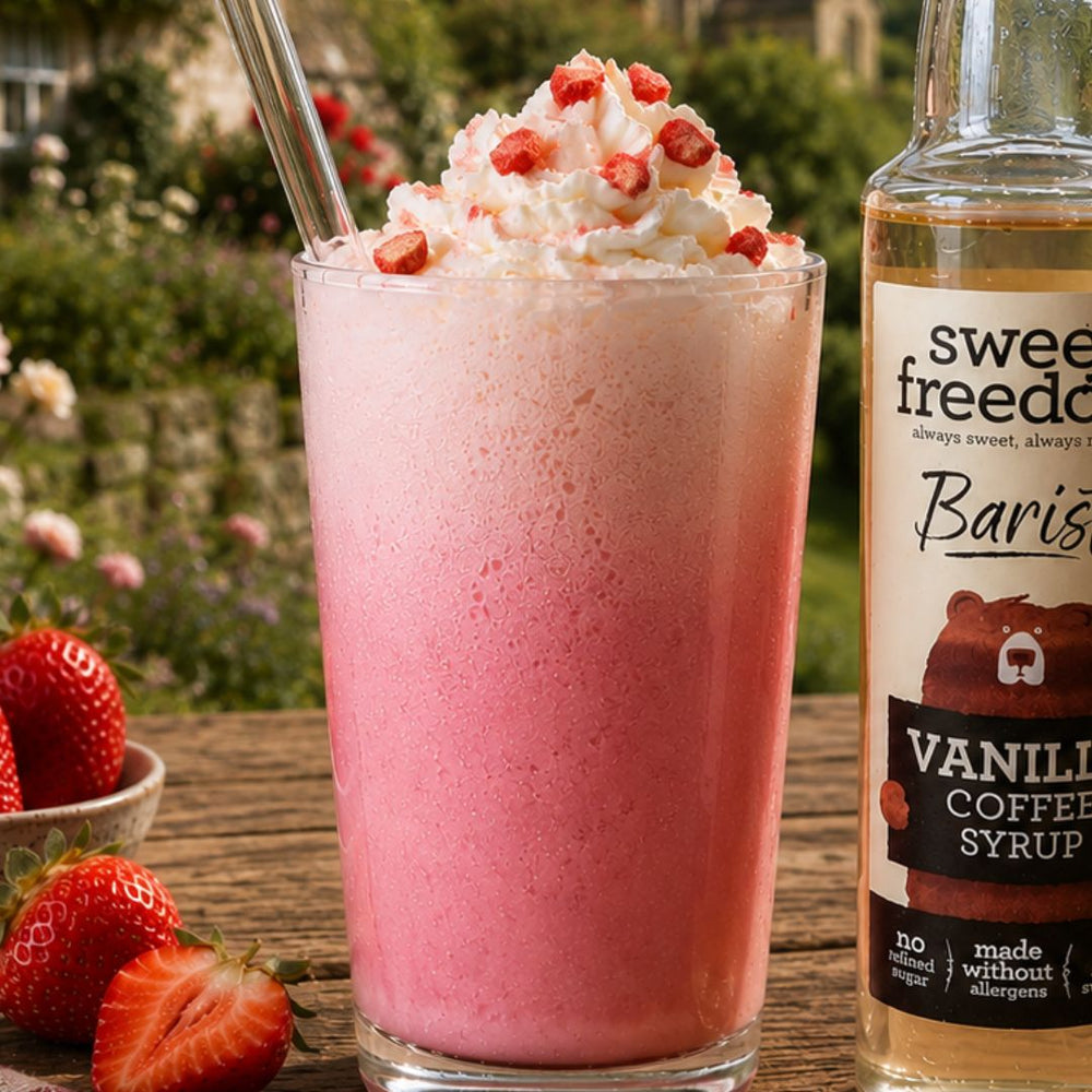 strawberries & cream frappe