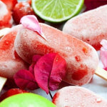 strawberry and lime lollies
