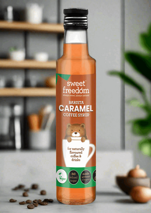Barista Caramel Syrup 250ml in Glass Bottle