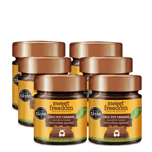 NEW CHOC POT Caramel Chocolate Spread, 6 x 250g (case)