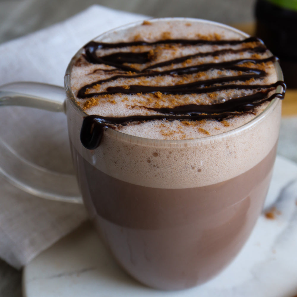 Hot chocolate with a CHOC SHOT Orange drizzle