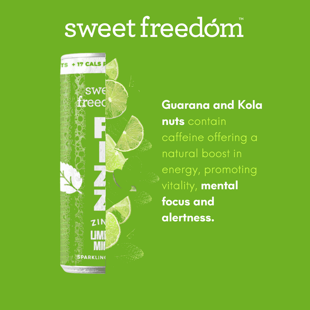 Sweet Freedom FIZZ™ Lime & Mint sparkling water, 1x 250ml can