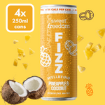 Sweet Freedom FIZZ™ Pineapple & Coconut sparkling water, 4x 250ml cans