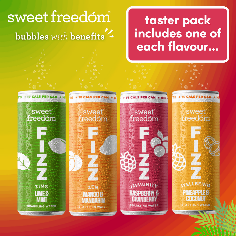 Sweet Freedom FIZZ™ taster pack, 4x 250ml cans