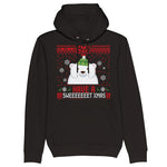 LIMITED EDITION Organic Unisex Percy the Polar Bear Christmas Pullover Hoodie